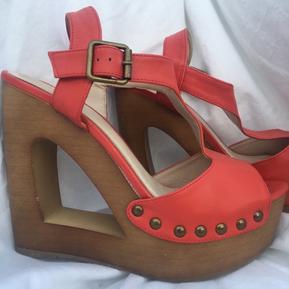 Orange Aldo wedges - Picture 2 of 4
